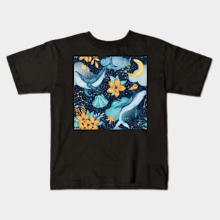 Wales underwater pattern Kids T-Shirt